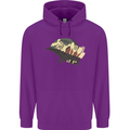 Born to Cook Funny Chef Parody Cooking Mens 80% Cotton Hoodie Purple