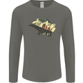 Born to Cook Funny Chef Parody Cooking Mens Long Sleeve T-Shirt Charcoal