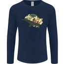 Born to Cook Funny Chef Parody Cooking Mens Long Sleeve T-Shirt Navy Blue