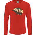 Born to Cook Funny Chef Parody Cooking Mens Long Sleeve T-Shirt Red
