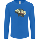 Born to Cook Funny Chef Parody Cooking Mens Long Sleeve T-Shirt Royal Blue