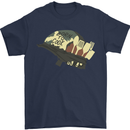 Born to Cook Funny Chef Parody Cooking Mens T-Shirt Cotton Gildan Navy Blue