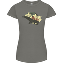 Born to Cook Funny Chef Parody Cooking Womens Petite Cut T-Shirt Charcoal