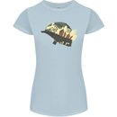 Born to Cook Funny Chef Parody Cooking Womens Petite Cut T-Shirt Light Blue