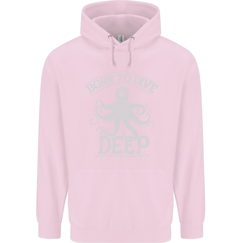 Born to Dive Deep Scuba Diving Diver Childrens Kids Hoodie Light Pink