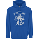 Born to Dive Deep Scuba Diving Diver Childrens Kids Hoodie Royal Blue