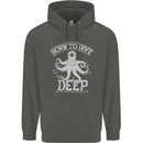 Born to Dive Deep Scuba Diving Diver Childrens Kids Hoodie Storm Grey