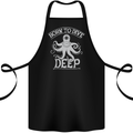 Born to Dive Deep Scuba Diving Diver Cotton Apron 100% Organic Black