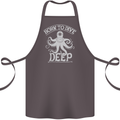 Born to Dive Deep Scuba Diving Diver Cotton Apron 100% Organic Dark Grey