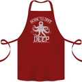 Born to Dive Deep Scuba Diving Diver Cotton Apron 100% Organic Maroon