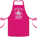 Born to Dive Deep Scuba Diving Diver Cotton Apron 100% Organic Pink