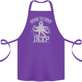 Born to Dive Deep Scuba Diving Diver Cotton Apron 100% Organic Purple