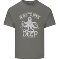 Born to Dive Deep Scuba Diving Diver Kids T-Shirt Childrens Charcoal