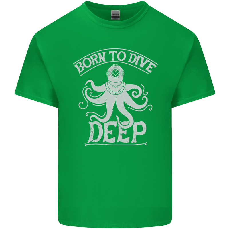 Born to Dive Deep Scuba Diving Diver Kids T-Shirt Childrens Irish Green
