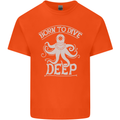 Born to Dive Deep Scuba Diving Diver Kids T-Shirt Childrens Orange
