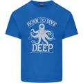 Born to Dive Deep Scuba Diving Diver Kids T-Shirt Childrens Royal Blue