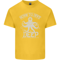 Born to Dive Deep Scuba Diving Diver Kids T-Shirt Childrens Yellow
