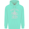 Born to Dive Deep Scuba Diving Diver Mens 80% Cotton Hoodie Peppermint