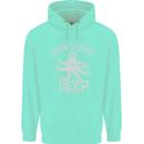 Born to Dive Deep Scuba Diving Diver Mens 80% Cotton Hoodie Peppermint