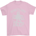 Born to Dive Deep Scuba Diving Diver Mens T-Shirt Cotton Gildan Light Pink