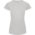 Born to Dive Deep Scuba Diving Diver Womens Petite Cut T-Shirt Sports Grey