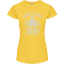 Born to Dive Deep Scuba Diving Diver Womens Petite Cut T-Shirt Yellow