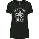 Born to Dive Deep Scuba Diving Diver Womens Wider Cut T-Shirt Black
