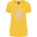 Born to Dive Deep Scuba Diving Diver Womens Wider Cut T-Shirt Yellow