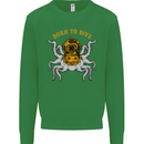 Born to Dive Octopus Scuba Diving Diver Kids Sweatshirt Jumper Irish Green