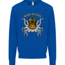 Born to Dive Octopus Scuba Diving Diver Kids Sweatshirt Jumper Royal Blue