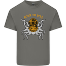 Born to Dive Octopus Scuba Diving Diver Kids T-Shirt Childrens Charcoal