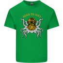 Born to Dive Octopus Scuba Diving Diver Kids T-Shirt Childrens Irish Green