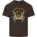 Born to Dive Octopus Scuba Diving Diver Mens Cotton T-Shirt Tee Top Dark Chocolate