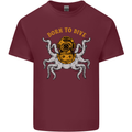 Born to Dive Octopus Scuba Diving Diver Mens Cotton T-Shirt Tee Top Maroon