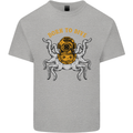 Born to Dive Octopus Scuba Diving Diver Mens Cotton T-Shirt Tee Top Sports Grey