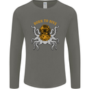 Born to Dive Octopus Scuba Diving Diver Mens Long Sleeve T-Shirt Charcoal