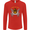 Born to Dive Octopus Scuba Diving Diver Mens Long Sleeve T-Shirt Red