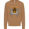 Born to Dive Octopus Scuba Diving Diver Mens Sweatshirt Jumper Caramel Latte