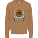 Born to Dive Octopus Scuba Diving Diver Mens Sweatshirt Jumper Caramel Latte