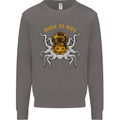 Born to Dive Octopus Scuba Diving Diver Mens Sweatshirt Jumper Charcoal