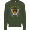 Born to Dive Octopus Scuba Diving Diver Mens Sweatshirt Jumper Forest Green