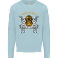 Born to Dive Octopus Scuba Diving Diver Mens Sweatshirt Jumper Light Blue