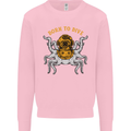 Born to Dive Octopus Scuba Diving Diver Mens Sweatshirt Jumper Light Pink