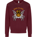 Born to Dive Octopus Scuba Diving Diver Mens Sweatshirt Jumper Maroon