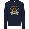 Born to Dive Octopus Scuba Diving Diver Mens Sweatshirt Jumper Navy Blue