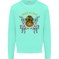 Born to Dive Octopus Scuba Diving Diver Mens Sweatshirt Jumper Peppermint