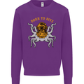 Born to Dive Octopus Scuba Diving Diver Mens Sweatshirt Jumper Purple