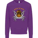 Born to Dive Octopus Scuba Diving Diver Mens Sweatshirt Jumper Purple