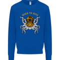 Born to Dive Octopus Scuba Diving Diver Mens Sweatshirt Jumper Royal Blue