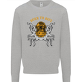 Born to Dive Octopus Scuba Diving Diver Mens Sweatshirt Jumper Sports Grey